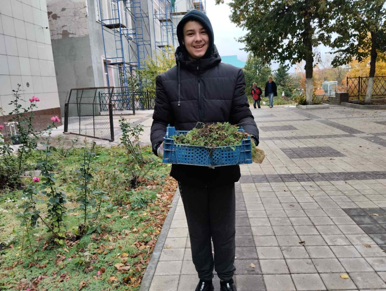 Школьный двор.